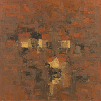 Onyeka Ibe, Structure 64, oil on canvas, 36x36