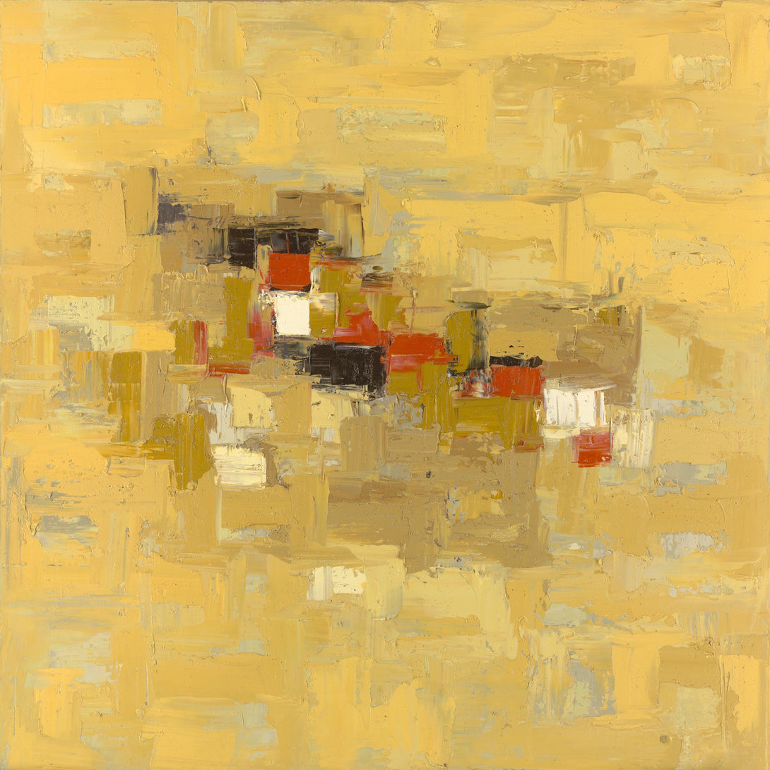Onyeka Ibe, Structure 35, oil on canvas, 36x36
