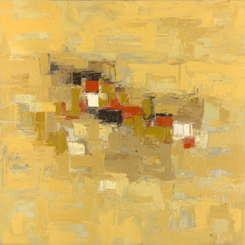 Onyeka Ibe, Structure 35, oil on canvas, 36x36