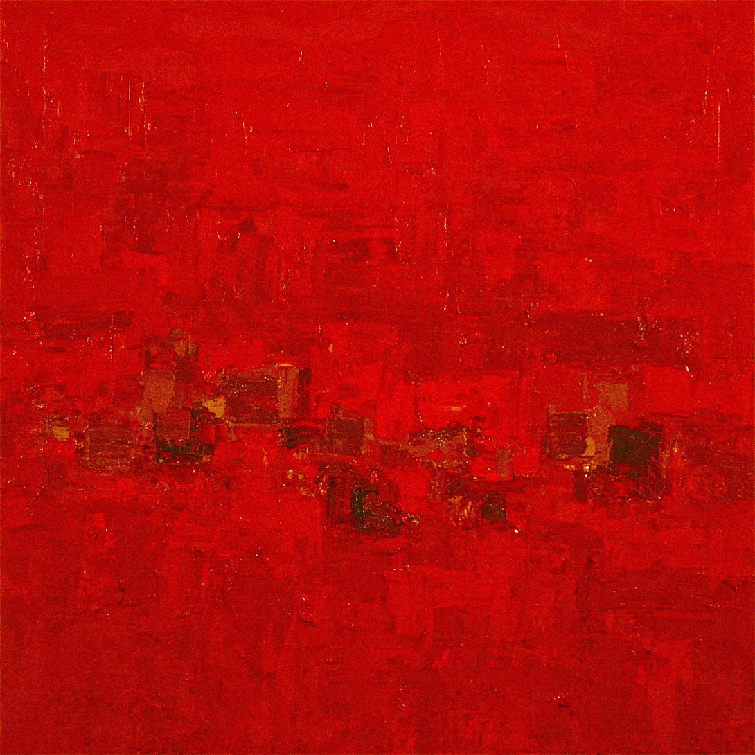 Onyeka Ibe, Red Walls, Oil on Canvas, 36x36