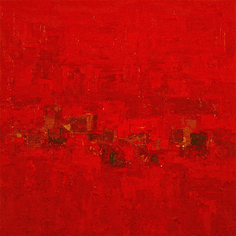 Onyeka Ibe, Red Walls, Oil on Canvas, 36x36